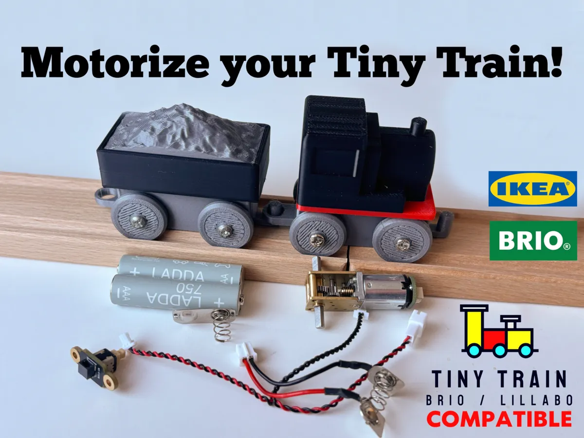 Motorization Kit For Your Tiny Train - Free 3D Print Model - MakerWorld