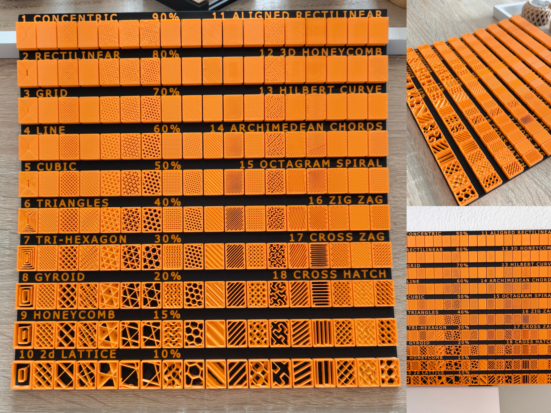 Ultimate Infill Density & Pattern Test Map