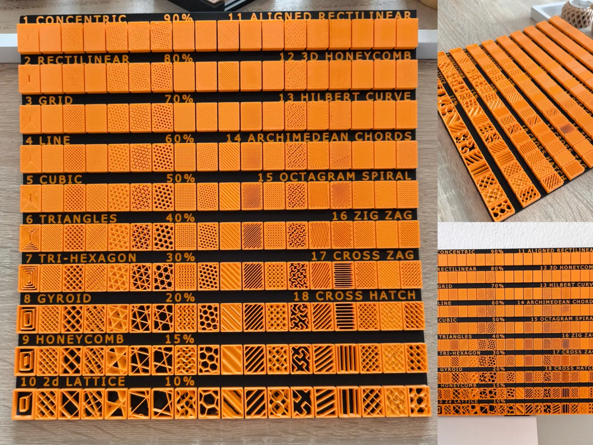 Ultimate Infill Density & Pattern Test Map - Free 3D Print Model ...