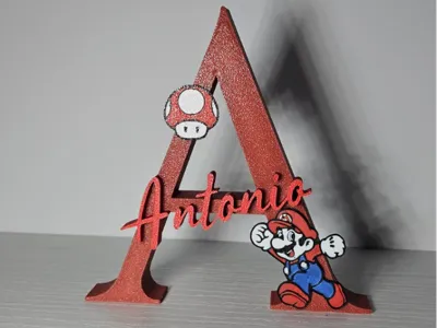 Custom Name Mario Style – Decoration