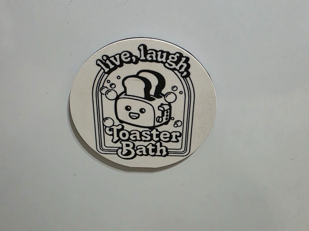 Live, Laugh, Toaster Bath magnet 