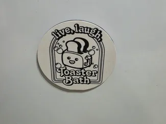 Live, Laugh, Toaster Bath magnet 