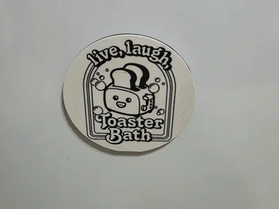 Live, Laugh, Toaster Bath magnet 