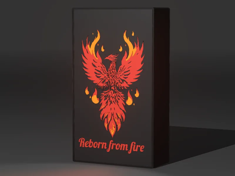 Reborn From Fire - Phoenix Lightbox