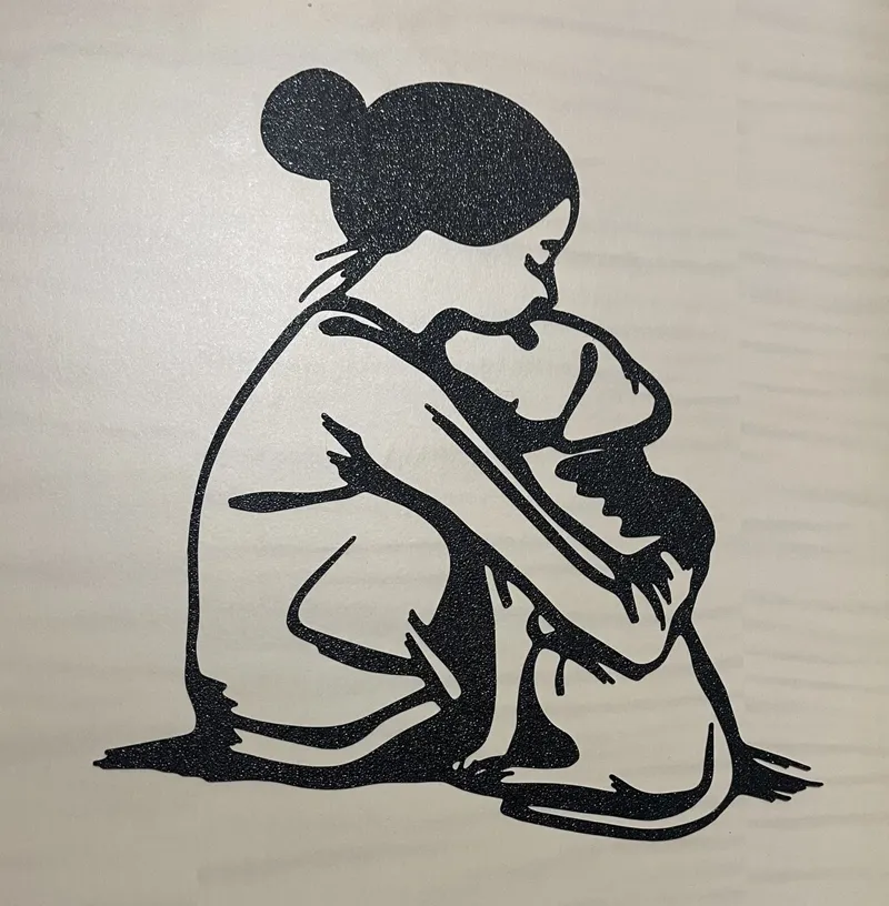 Wall art - Woman with Dog