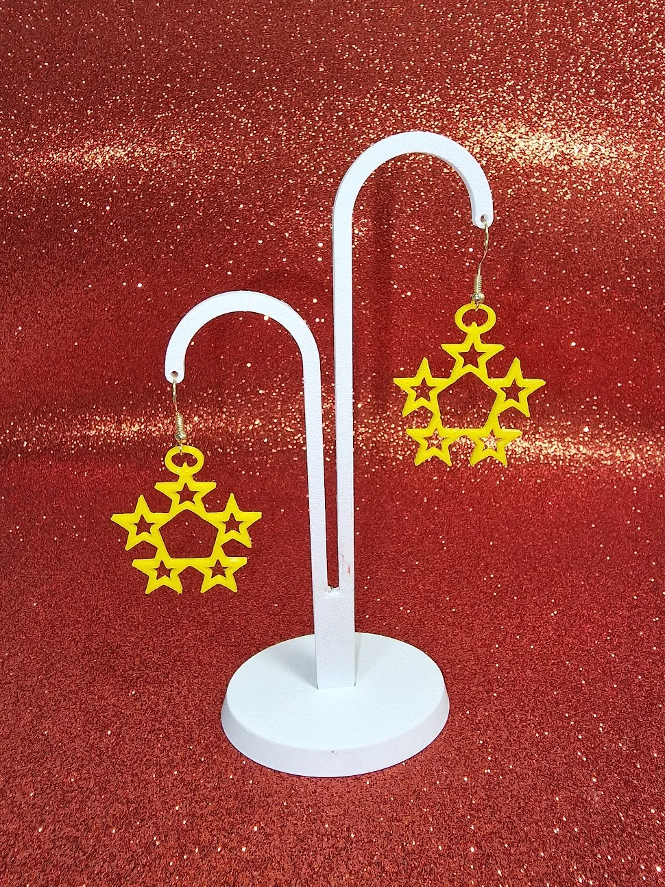 Penta star earrings view 3