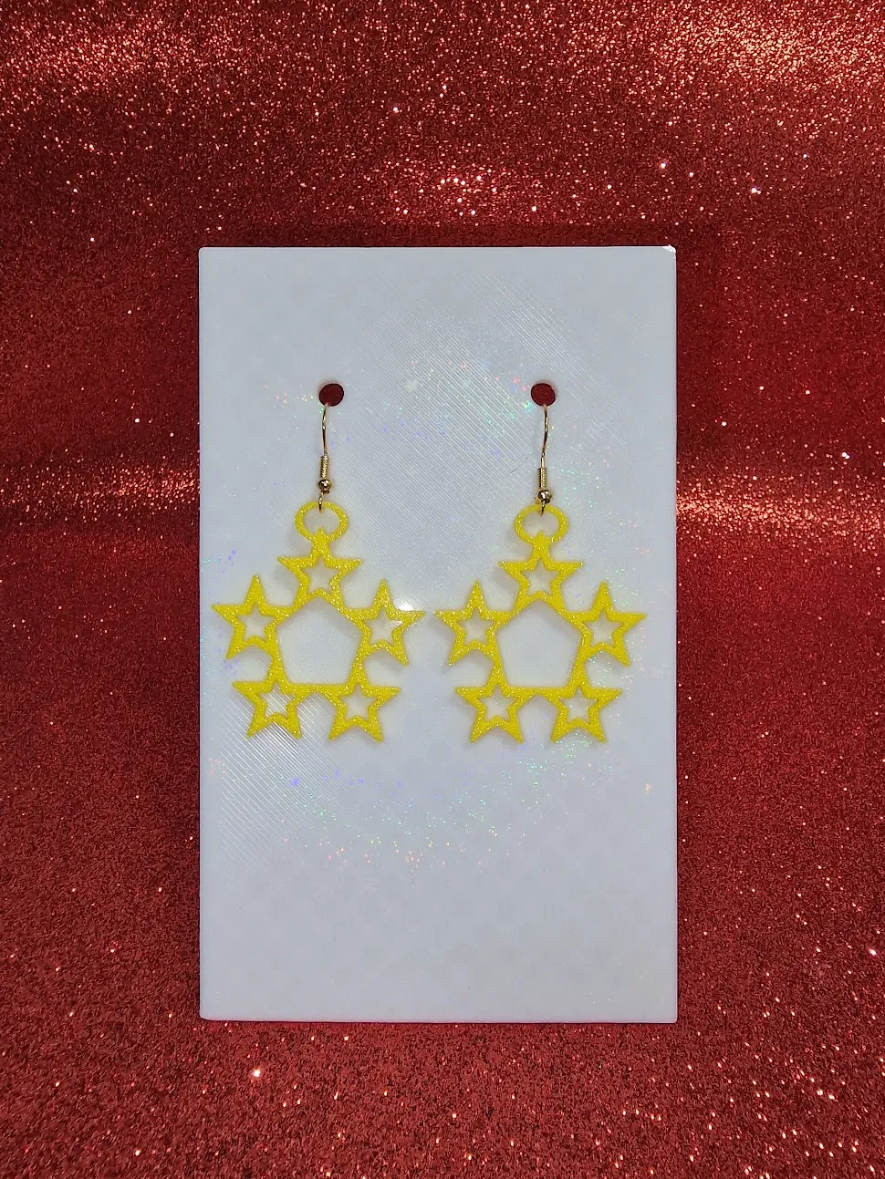 Penta star earrings view 2