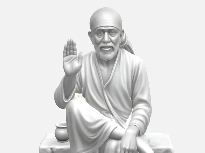 Sai Baba Sitting Sculpture – 3D Print Model