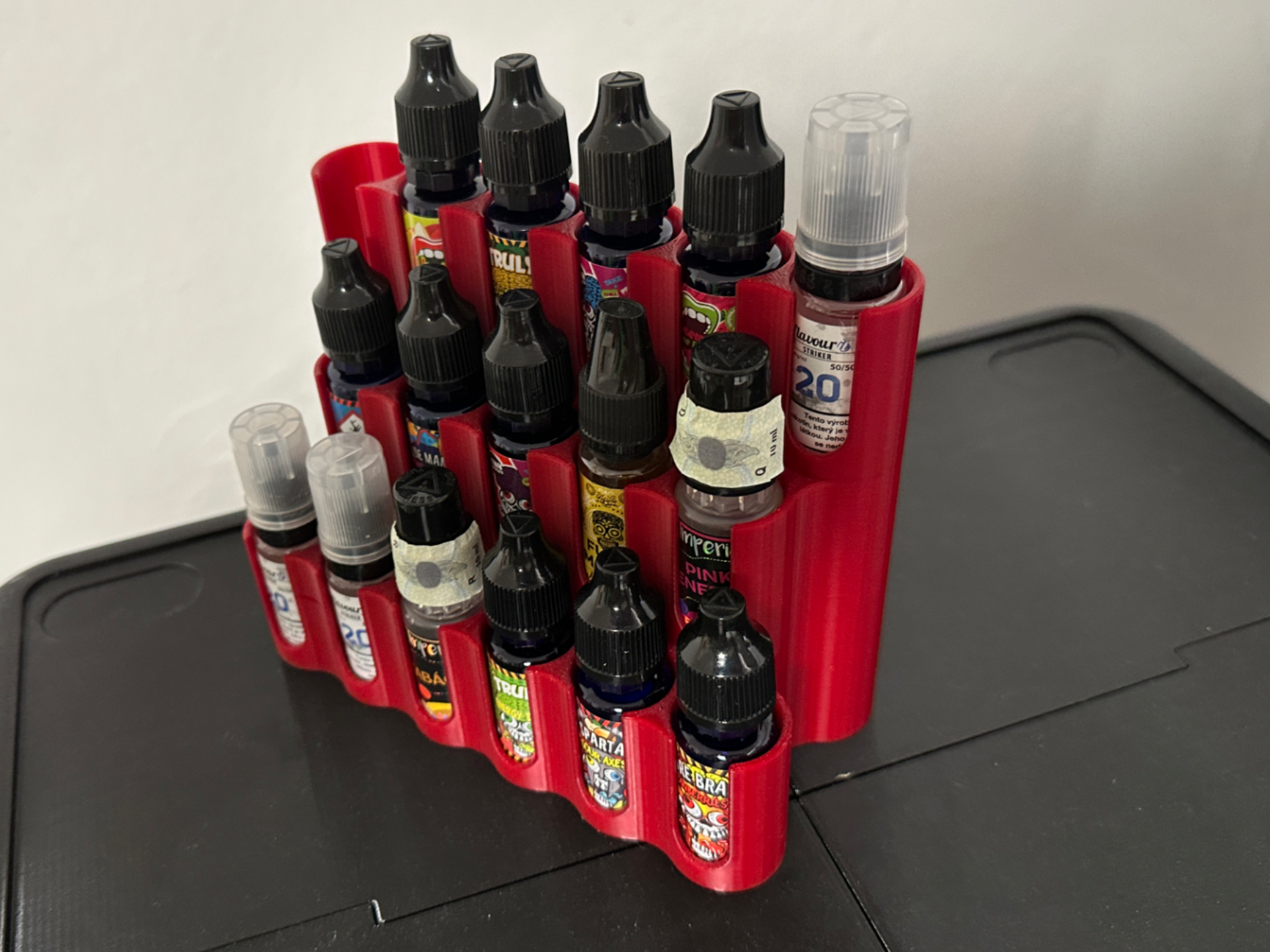 Liquid / Vape Bottle Organizer – Label Visibility