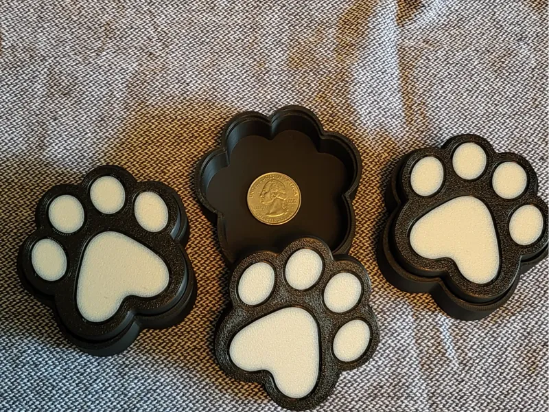 Animal Paw Print Trinket Box