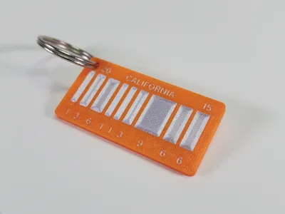 Back to the Future 2015 Barcode LP Keychain