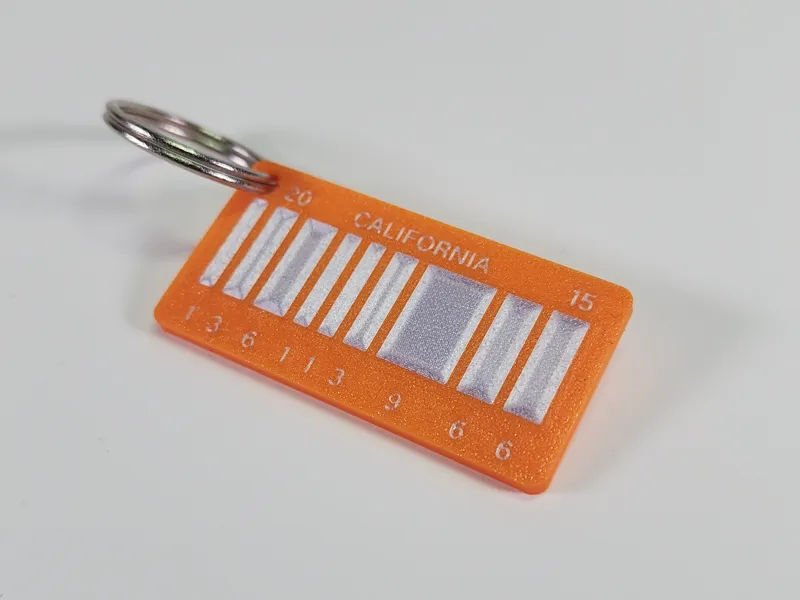 Back to the Future 2015 Barcode LP Keychain