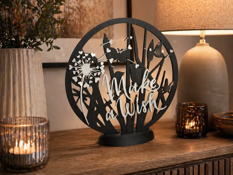 Make a Wish Deko Moderne Dekoration mit Pusteblume