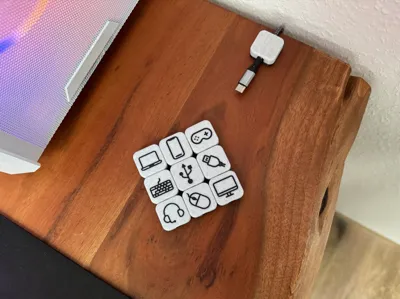 Clicky Cable Holder with Icons