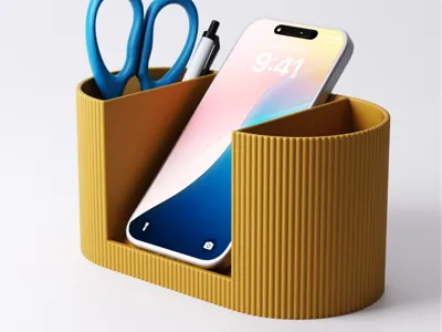 Phone Holder + Desk Organiser Type 10