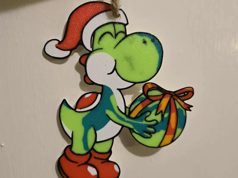 Christmas Yoshi Super Mario brothers