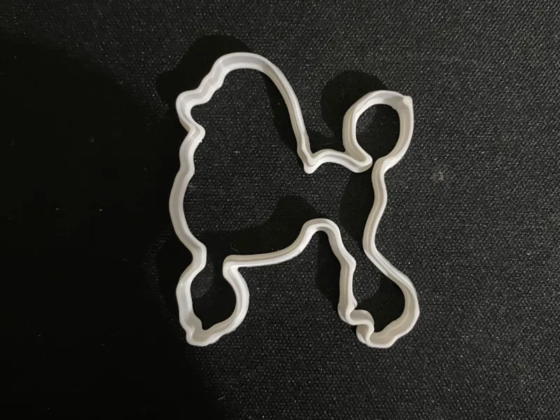 Poodle cookie cutter