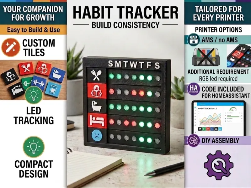 Smart LED Habit Tracker ESP32+WLED+Home Assistant