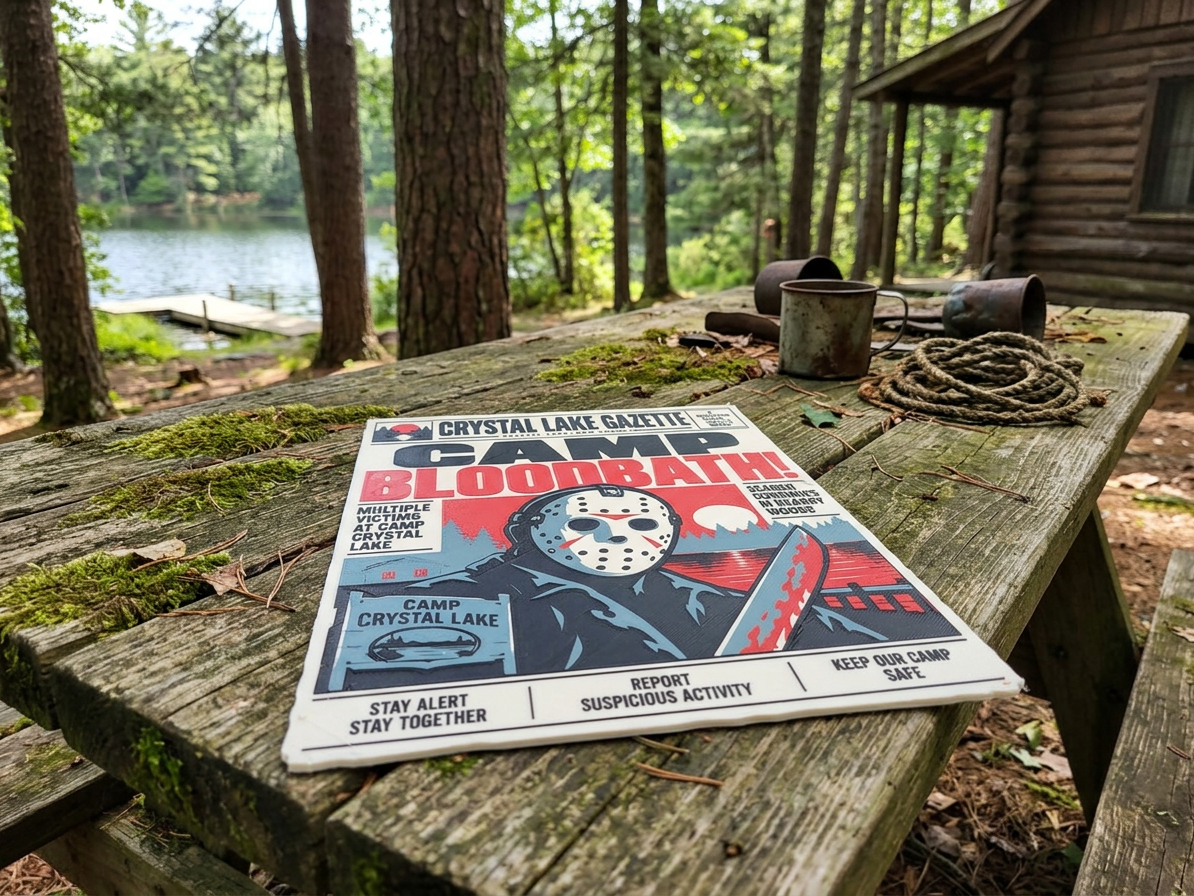 Friday the 13th Newspaper Wall Art - 1