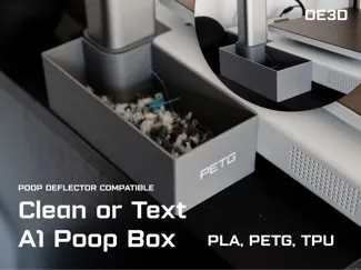 A1 Poop Bucket / Poop Box CLEAN or with TEXT