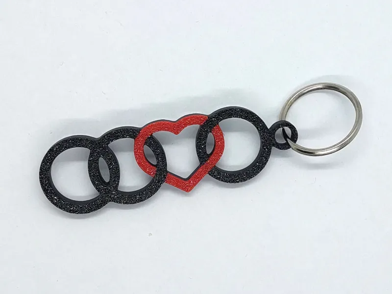 Audi Heart Keychain