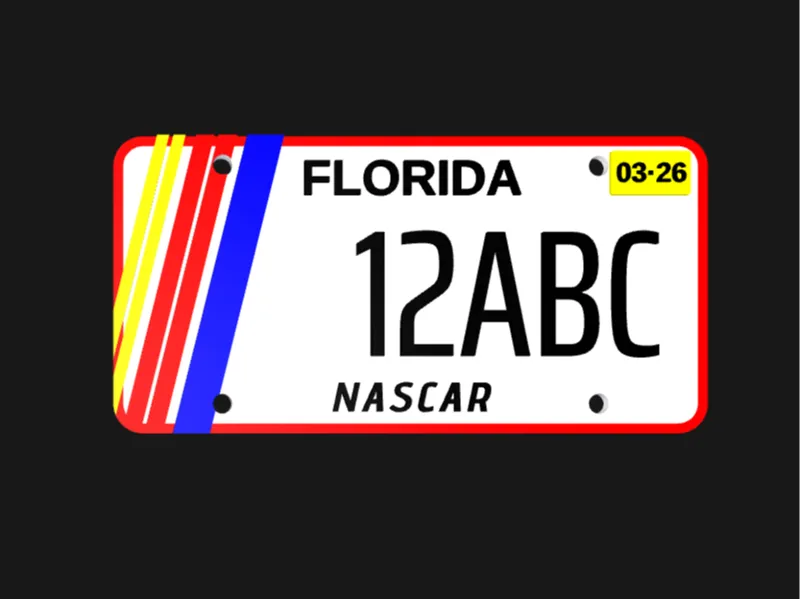 Nascar - License Plate Customizable