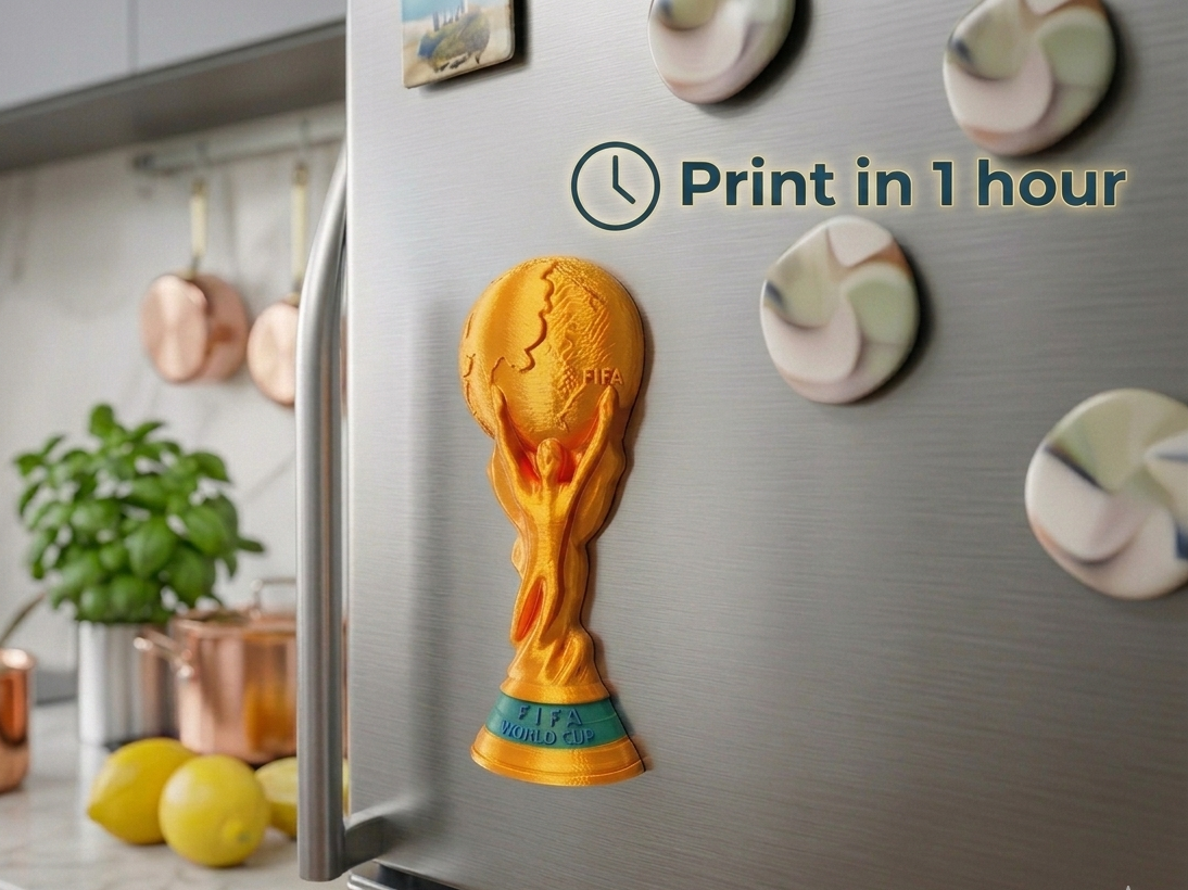 Miniatura 1 do modelo 3D FIFA World Cup Trophy Fridge Magnet 3 Magnet Sizes