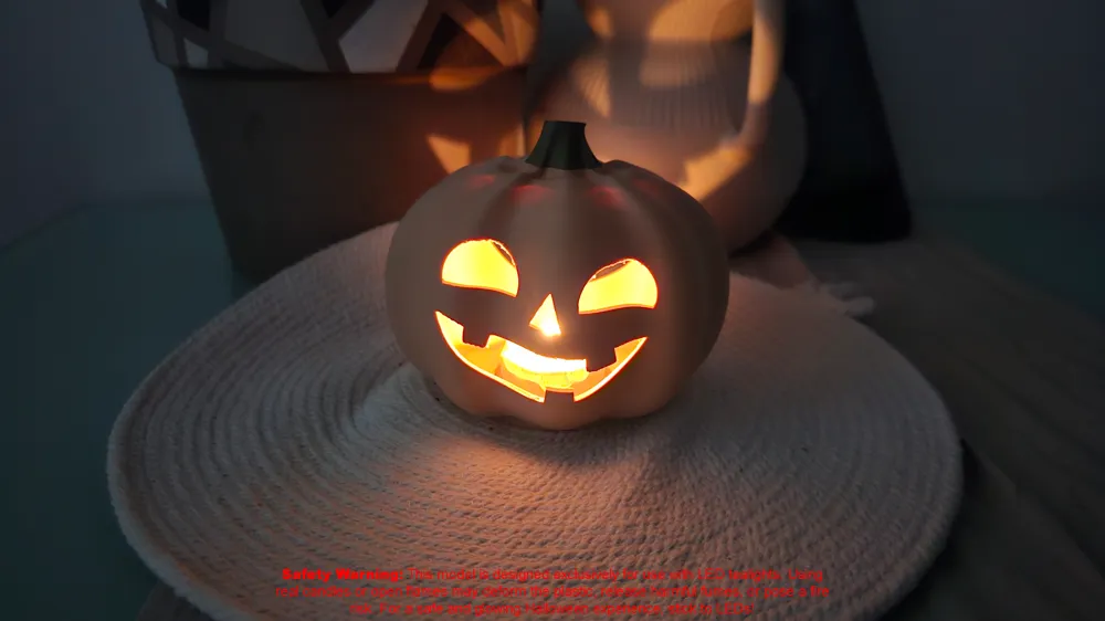 Halloween Pumpkin Pal – Tealight Edition - Free 3D Print Model - MakerWorld