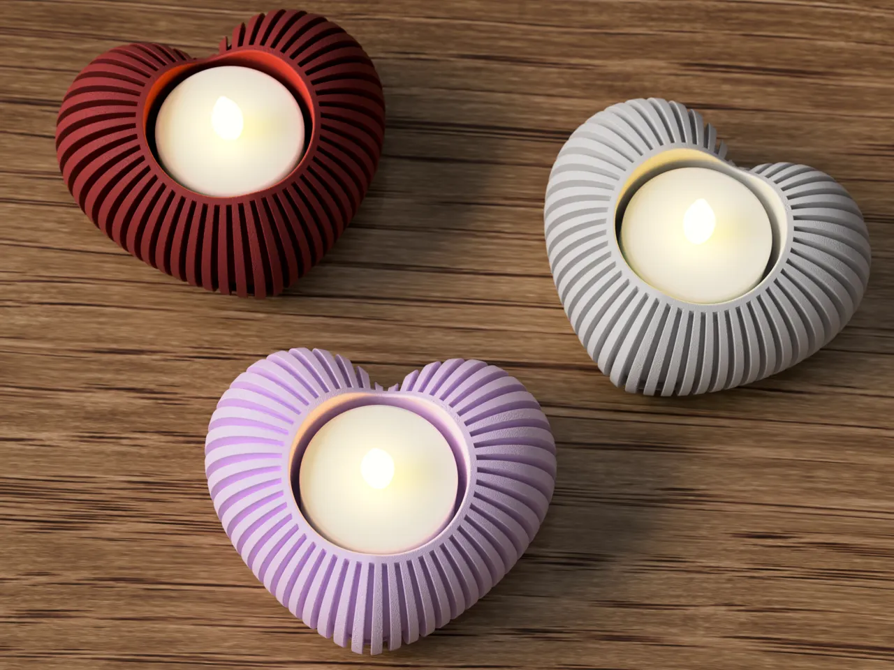 Heart led Tealight Holder view 2