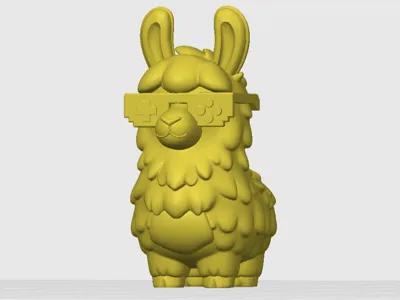 Keychain Gamer Llama