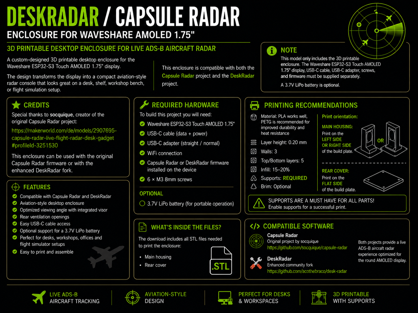 DeskRadar / Capsule Radar Desk Enclosure