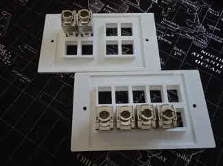 Two Gang UK & EU Keystone Jack Wall Plate