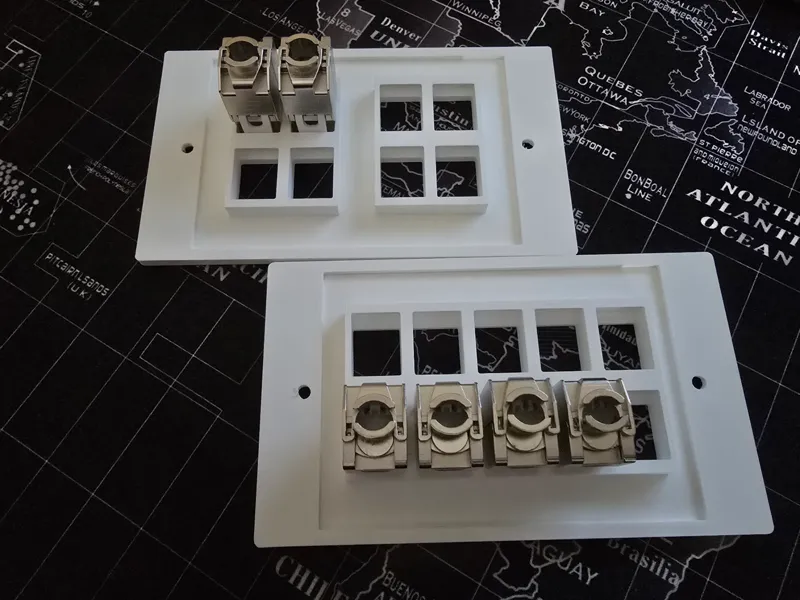 Two Gang UK & EU Keystone Jack Wall Plate