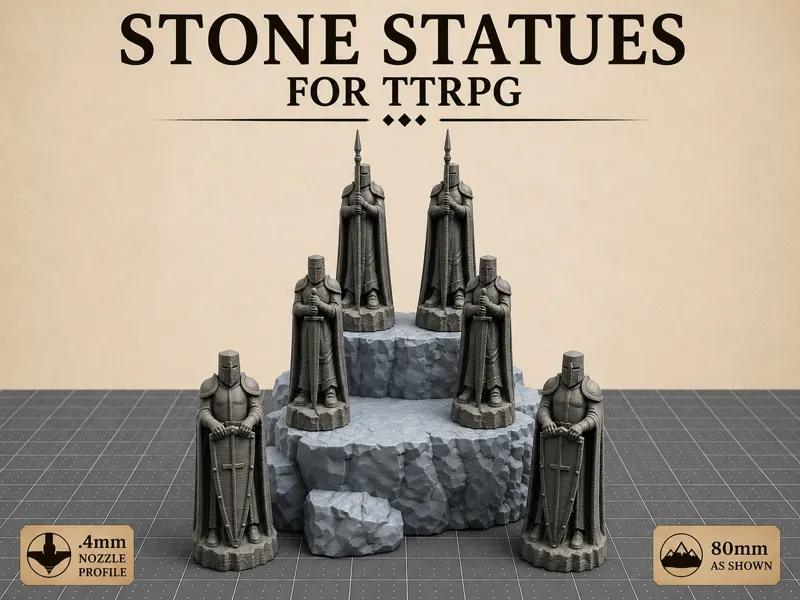 Stone Statues - TTRPG Scatter Terrain