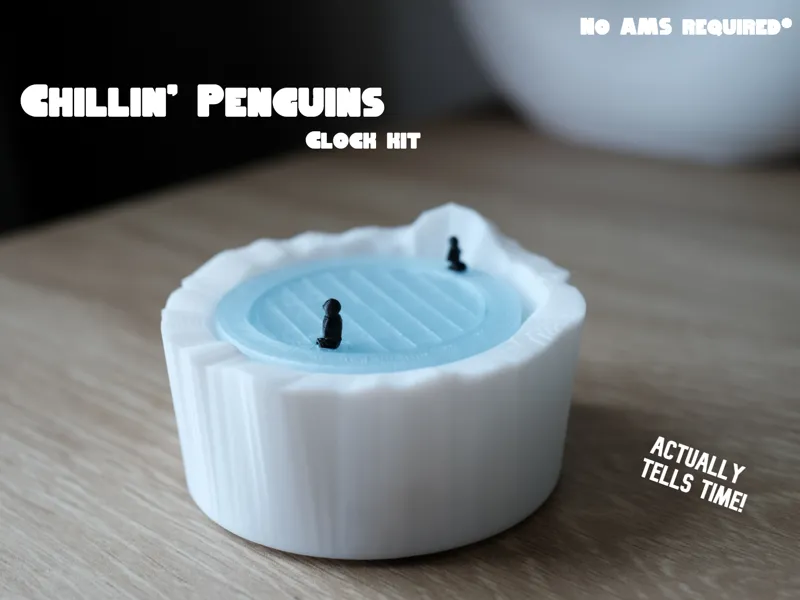 Chillin' Penguins Clock