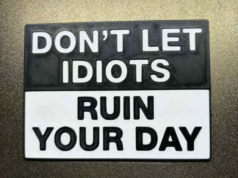 DONT LET IDIOTS RUIN YOUR DAY