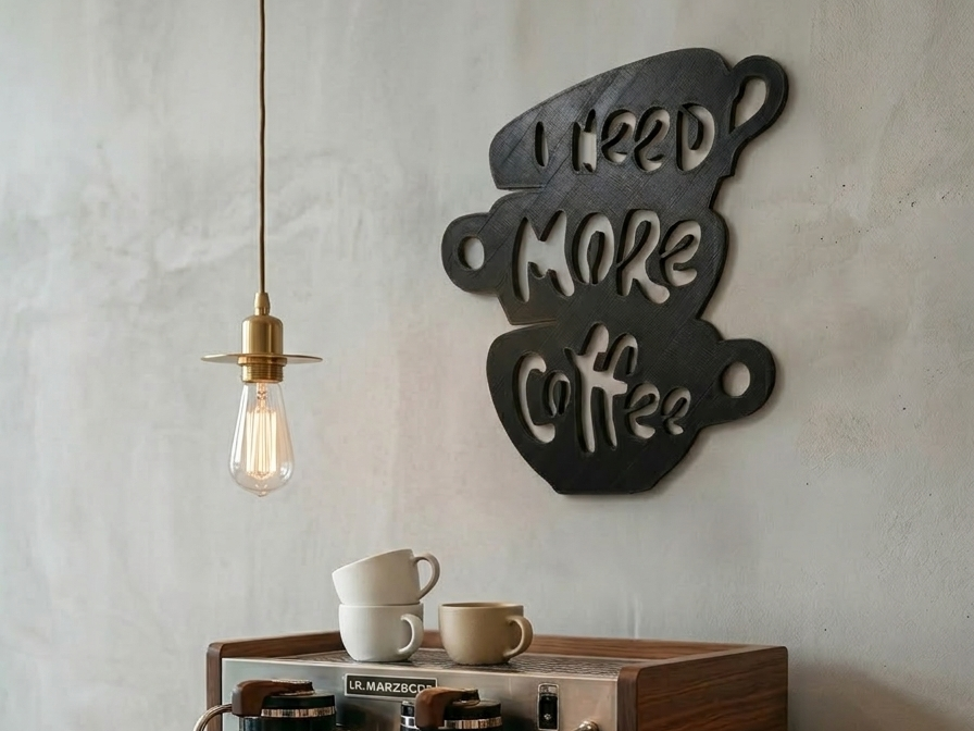 Coffee Wall Sign – “I Need More Coffee”
