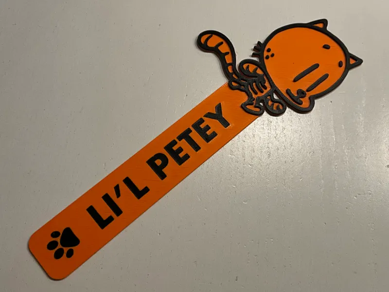 Dog Man’s Lil’ Petey bookmark with LI’L PETEY