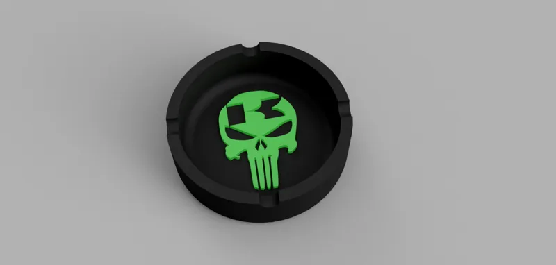 Ashtray with Kawasaki logo