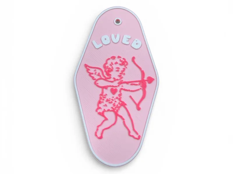 Cupid Motel Keychain- "Loved"