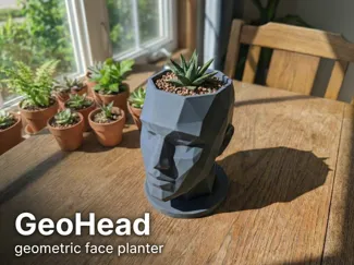 GeoHead - Modern Geometric Planter