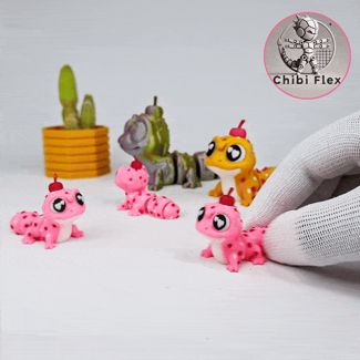 Flexi Mini Ice Cream Gecko Print In Place