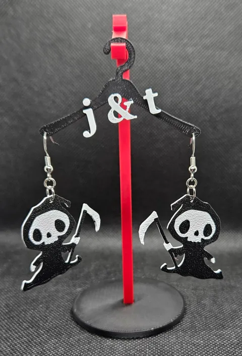 Baby Reaper earrings view 2