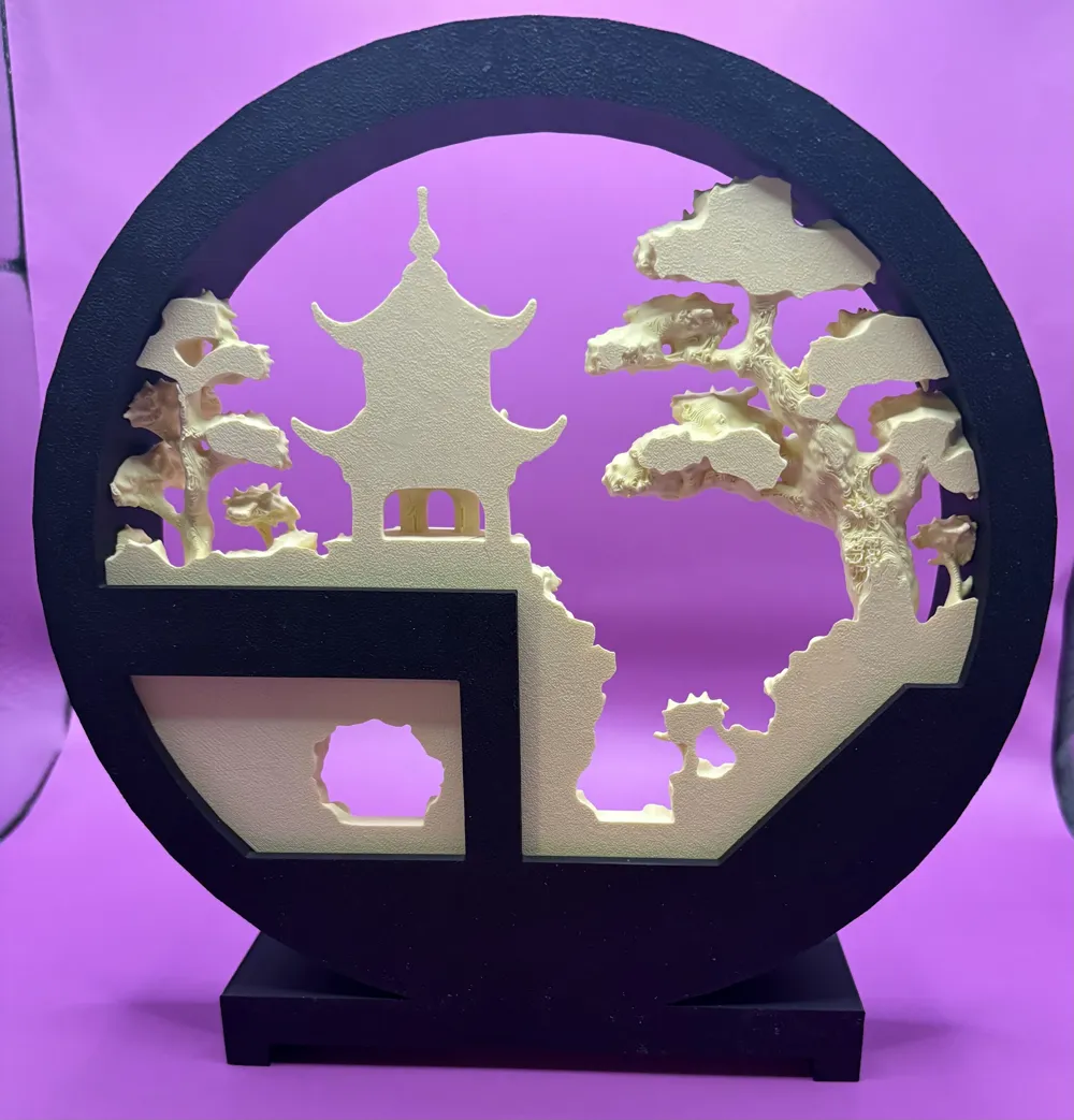 زينة زخرفية مصنوعة يدويًا من خشب كورك آرت ديوراما هدية قابلة للجمع