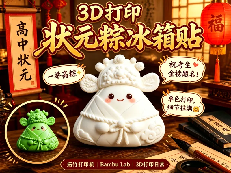 状元粽冰箱贴（冰箱贴、粽子冰箱贴）
