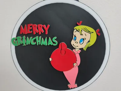 Cindy Lou Who Grinchmas Bulb Layered Wall Decor