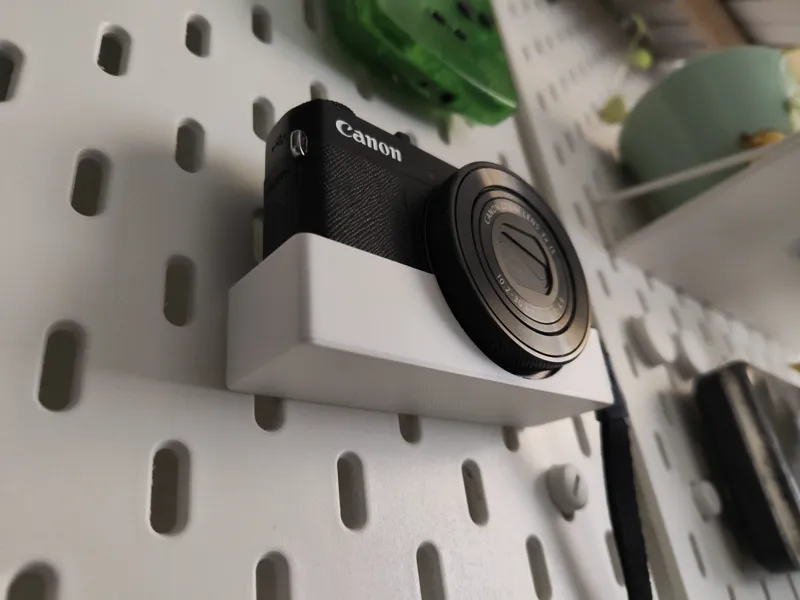 CANON G9X Ikea Skadis Halterung