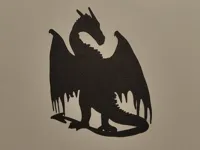 Silhouette murale de dragon — photo 2
