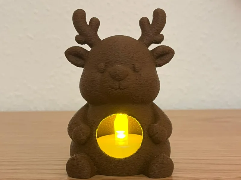 Süßer Elch Teelichthalter Weihnachten