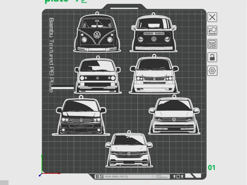 Ultimative Bus Generation 1-7 Keychain